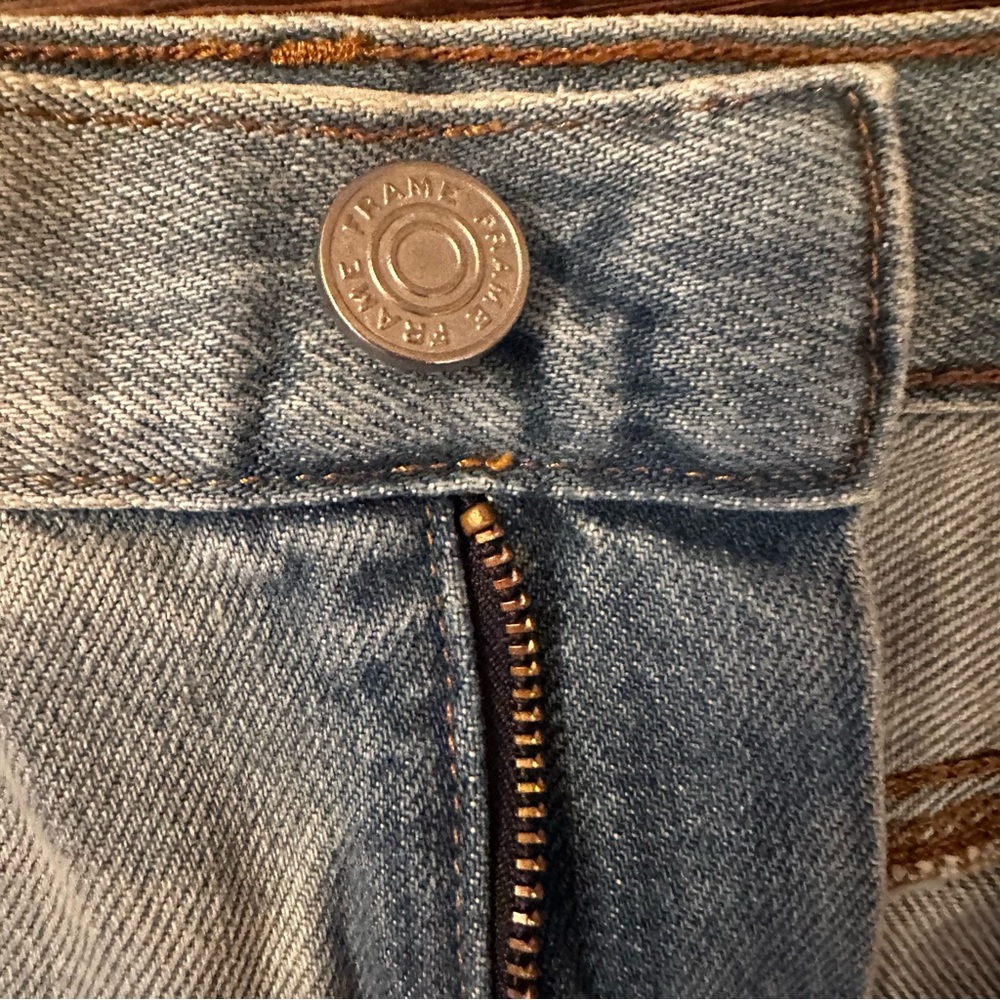 Frame Le High 'N' Tight Denim Mini Skirt | distressed jean skirt - Picture 11 of 11